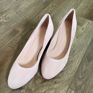 JCrew Pink Suede Mid Heel Shoe 8 • Perfect Shoes for a Bride NWOB